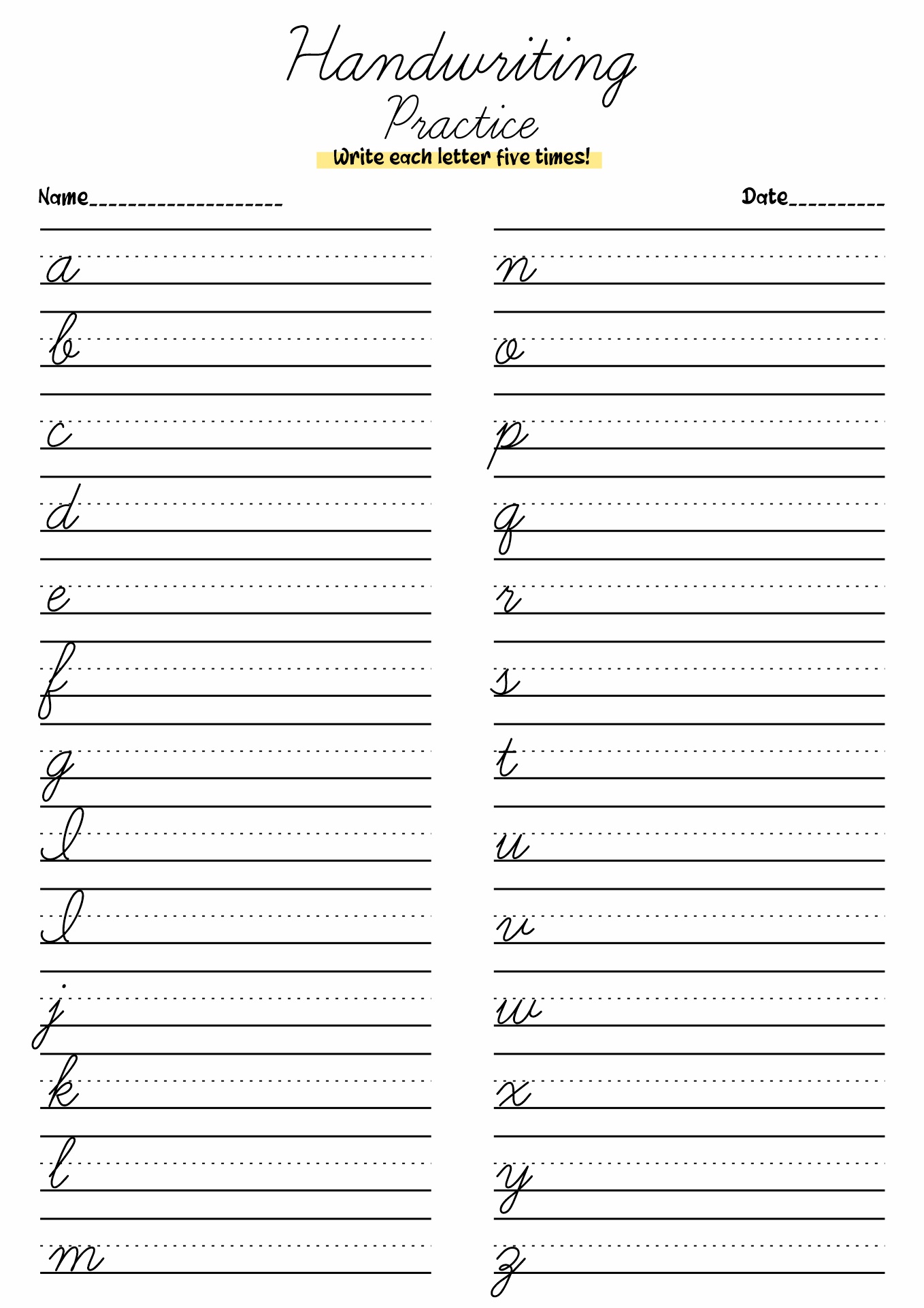 12 Best Images Of Practice Writing Alphabet Letter Worksheets Letter 