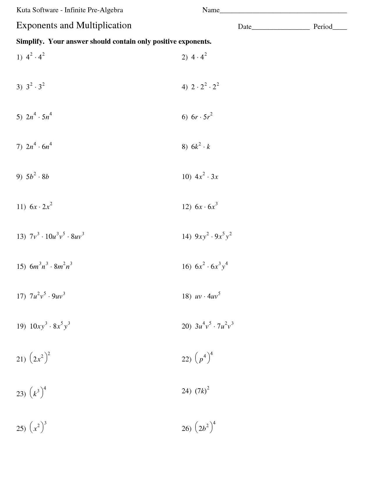 19 Best Images Of Kuta Algebra 1 Worksheet Answers Algebra 1 Combining Like Terms Worksheet 