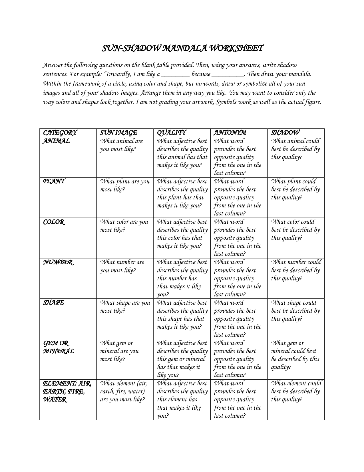 12 Best Images of Worksheets On From The Sun Shadows - Shadow and Light