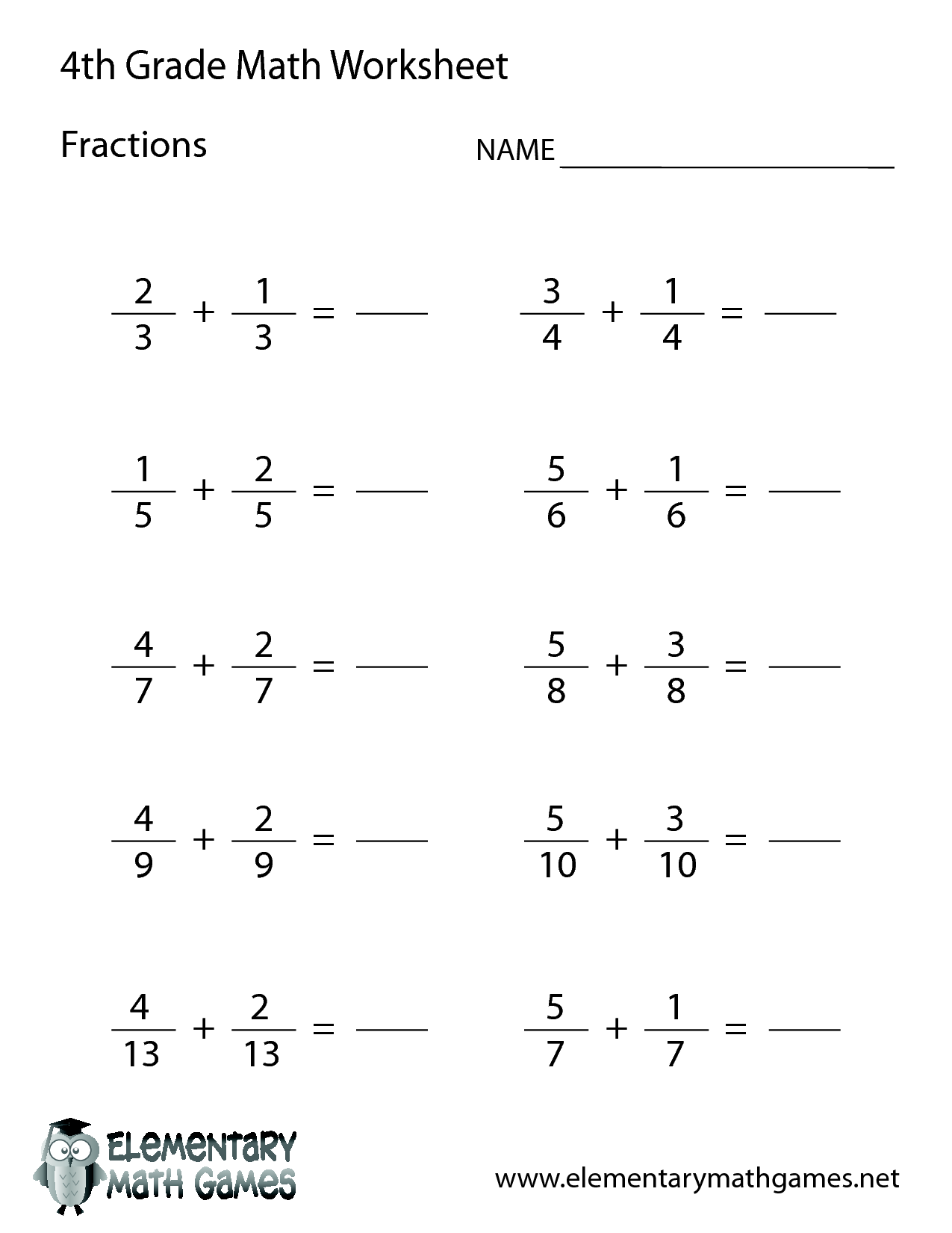 4th Grade Worksheet Category Page 1 Worksheeto