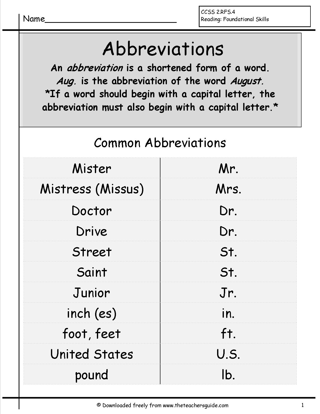 14 Best Images Of Chart Of Months Worksheet Second Grade Abbreviation 