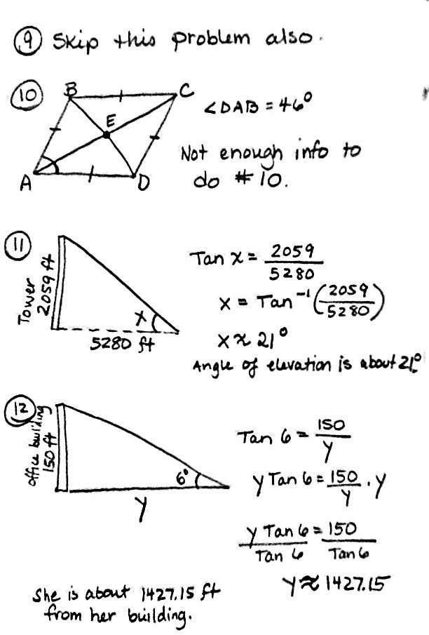 15 Best Images Of Right Triangle Trigonometry Word Problems Worksheets Right Triangle Trig 