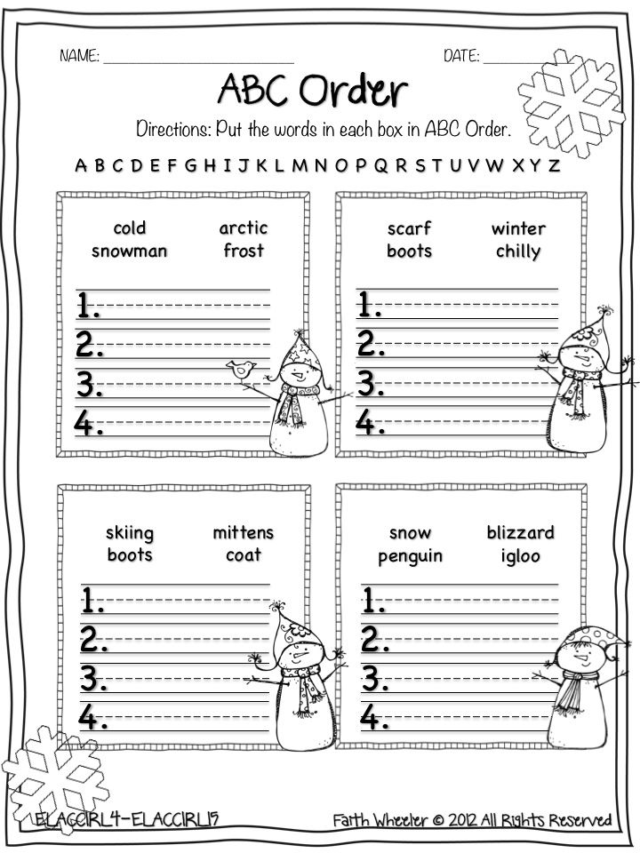 10 Best Images Of Christmas ABC Order Worksheets ABC Order Worksheets 