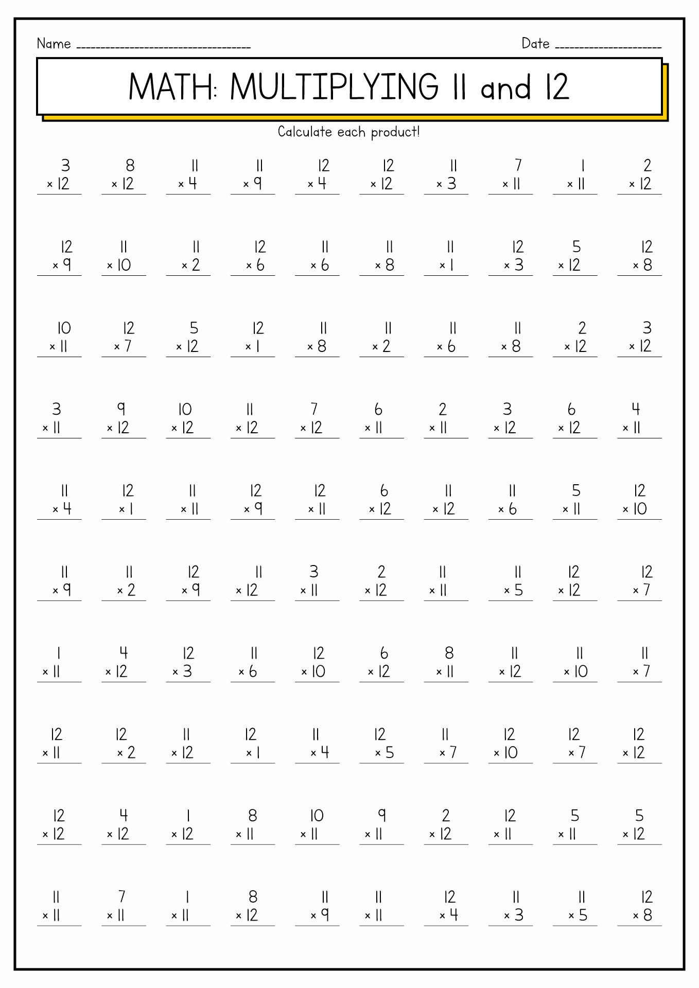 10 Best Images Of Multiplication Worksheets 1 12 Multiplication Worksheets 1 10 100 Division