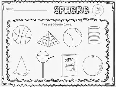 10 Best Images of Sphere Worksheets For Kindergarten - Sphere Shapes