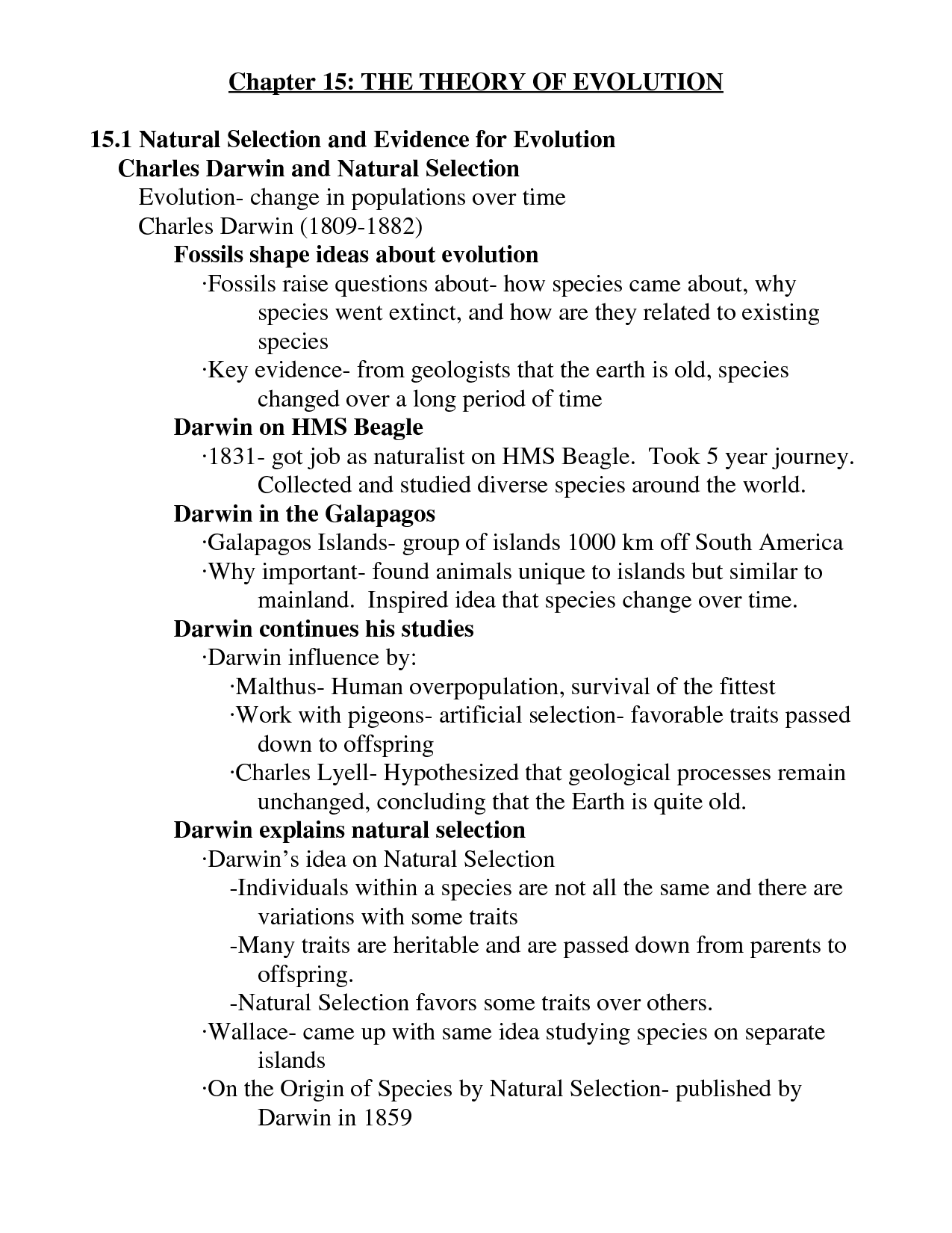 12 Best Images Of Evolution Worksheet With Answer Key Theory Of 