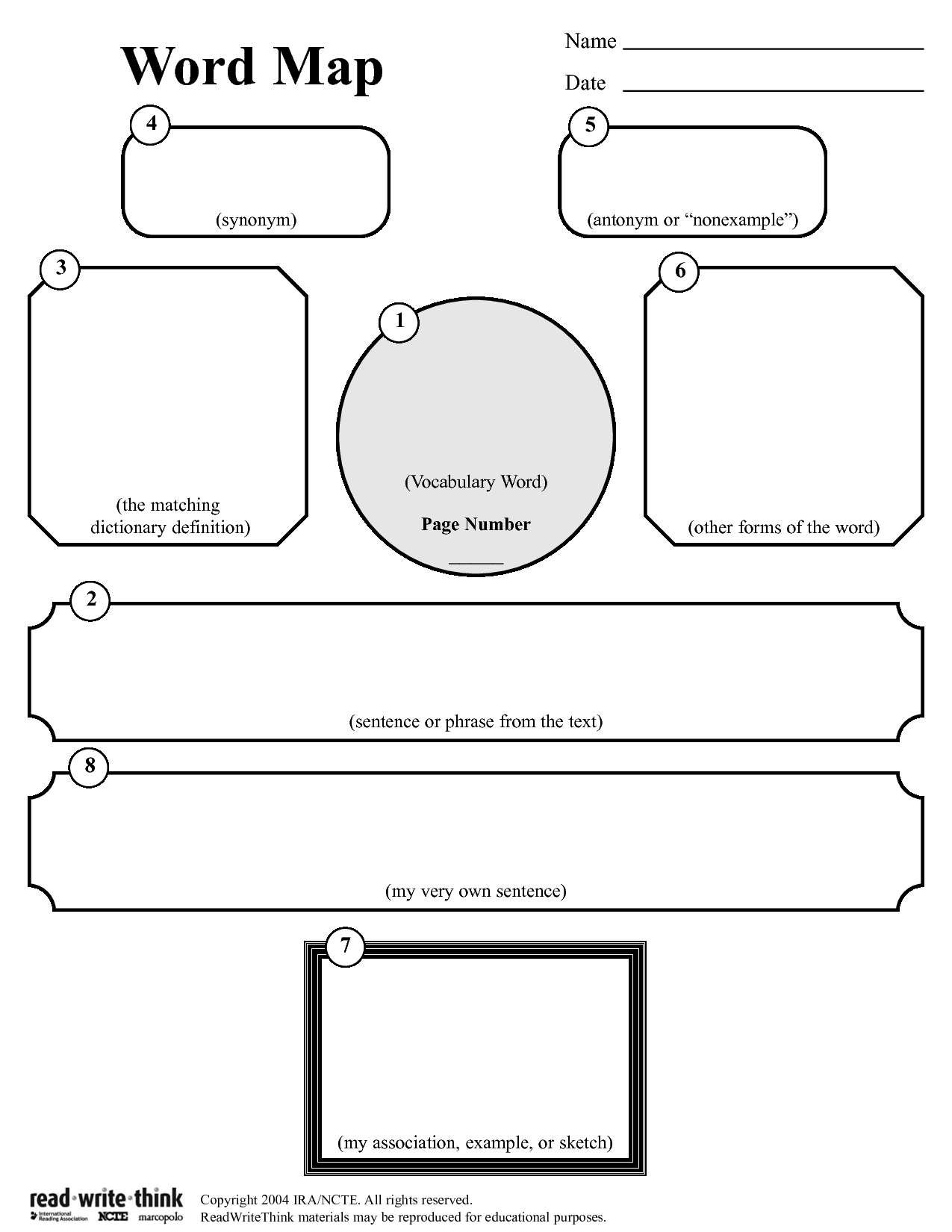 9 Best Images Of Vocabulary Word Map Worksheet Vocabulary Word Map 