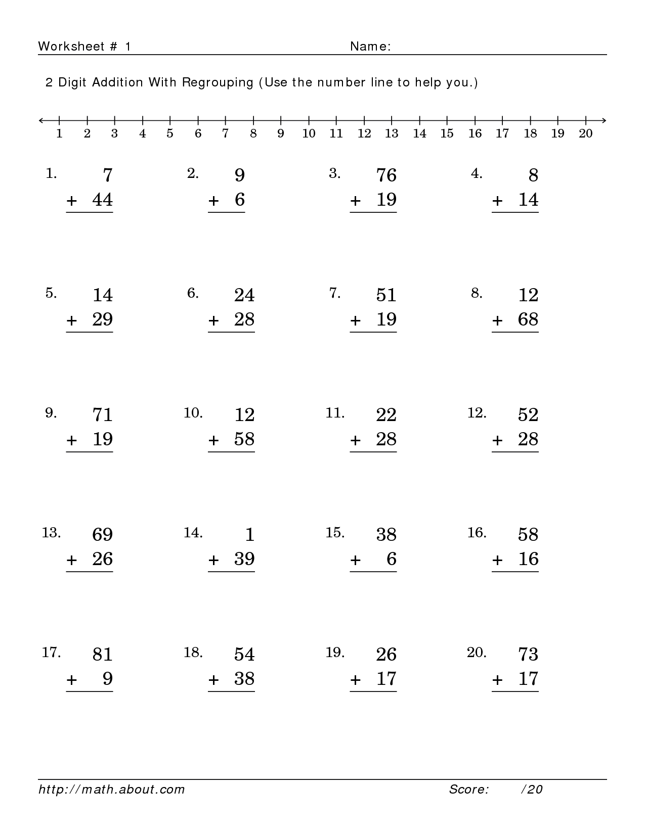 Free Printable Third Grade Math Worksheets Addition And Subtraction