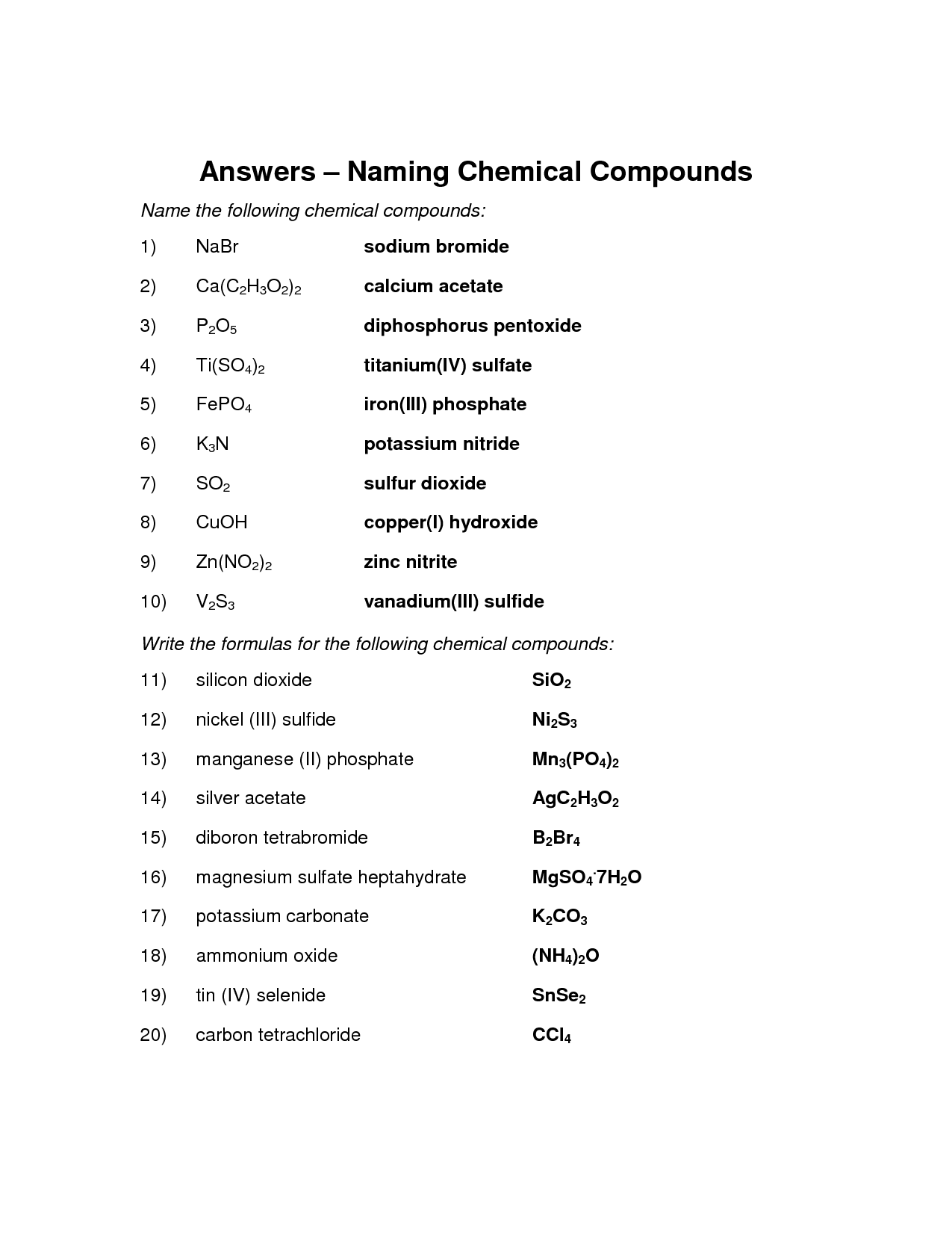 16 Best Images Of Nomenclature Worksheet 2 Answer Key Naming Ionic Compounds Worksheet Answers 