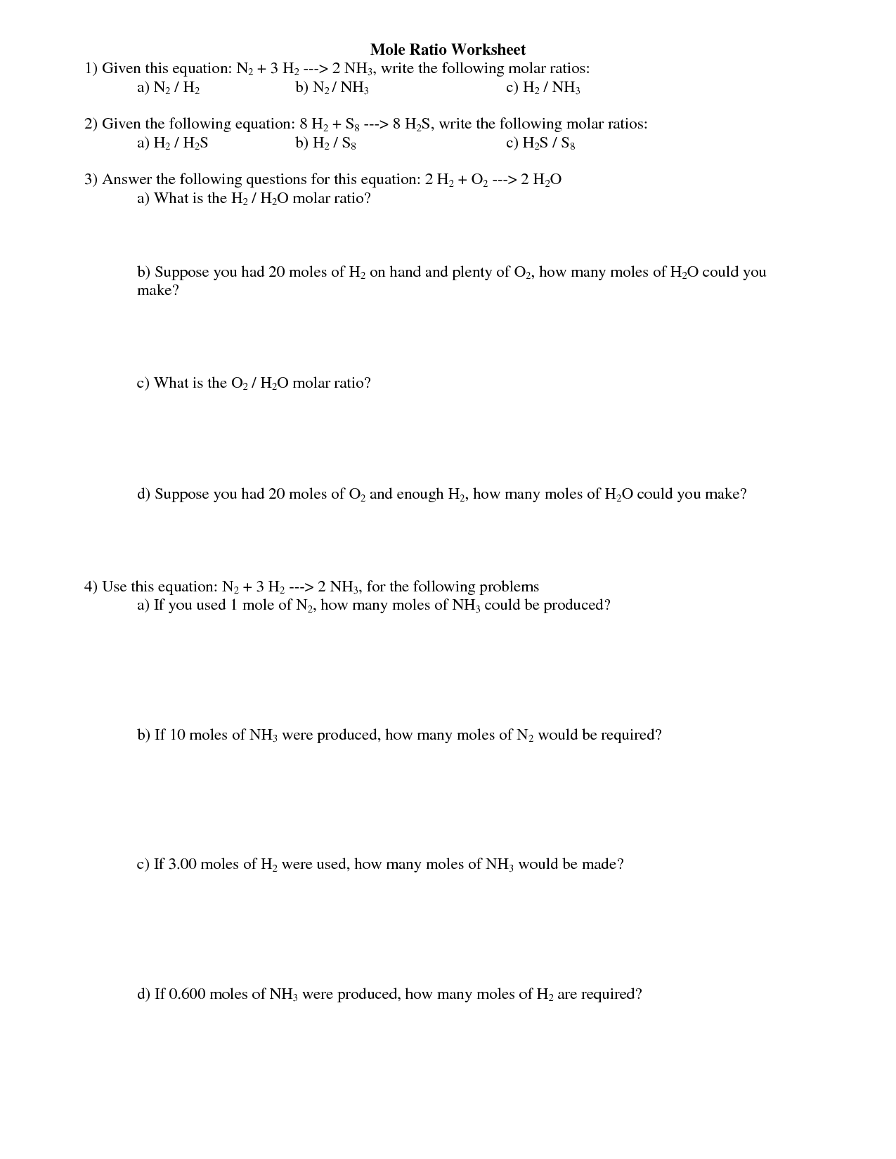 14 Best Images Of Mole Conversion Worksheet Chemistry Mole Problems 