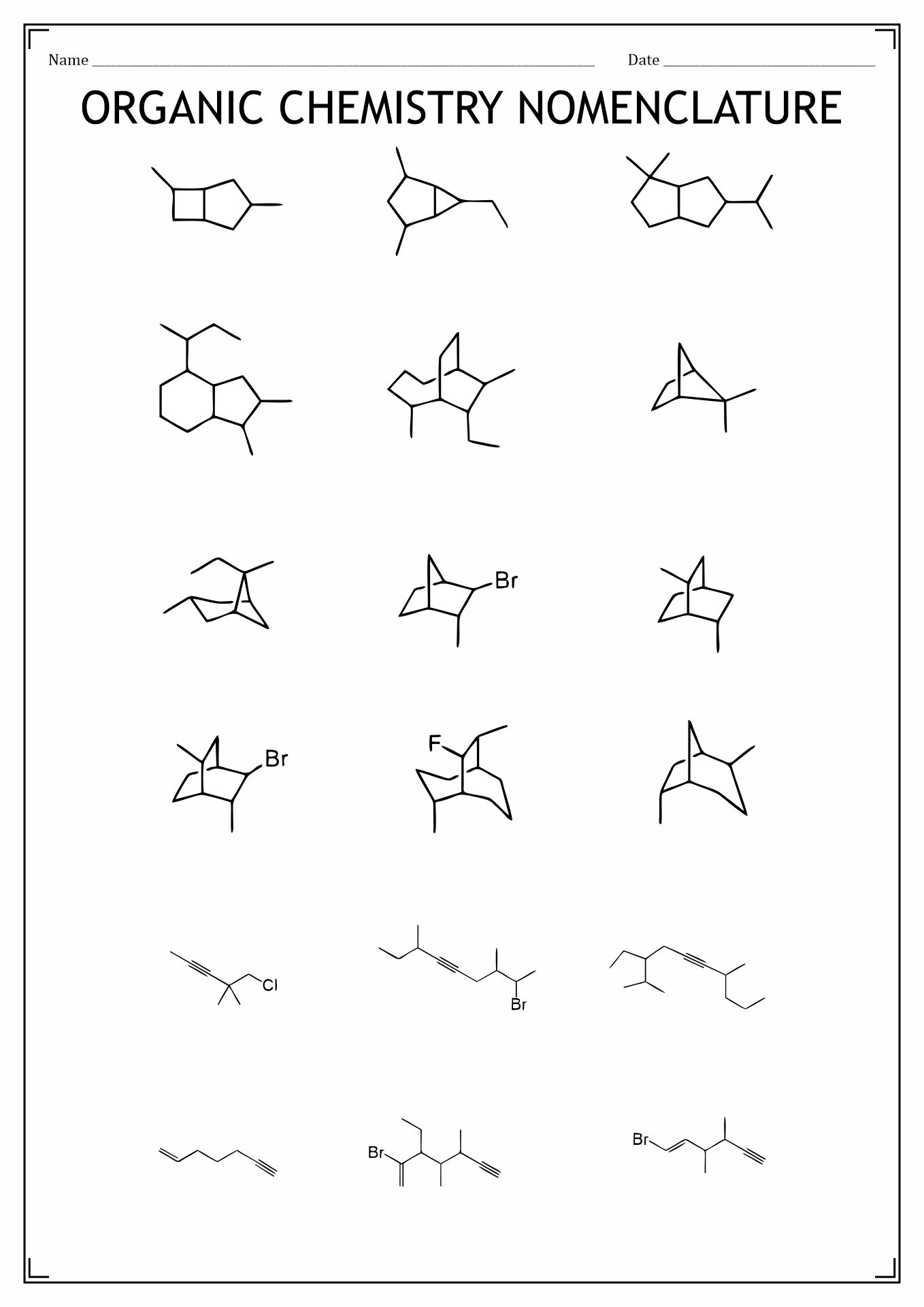 27 Organic Chemistry Nomenclature Worksheet With Answers Worksheet 