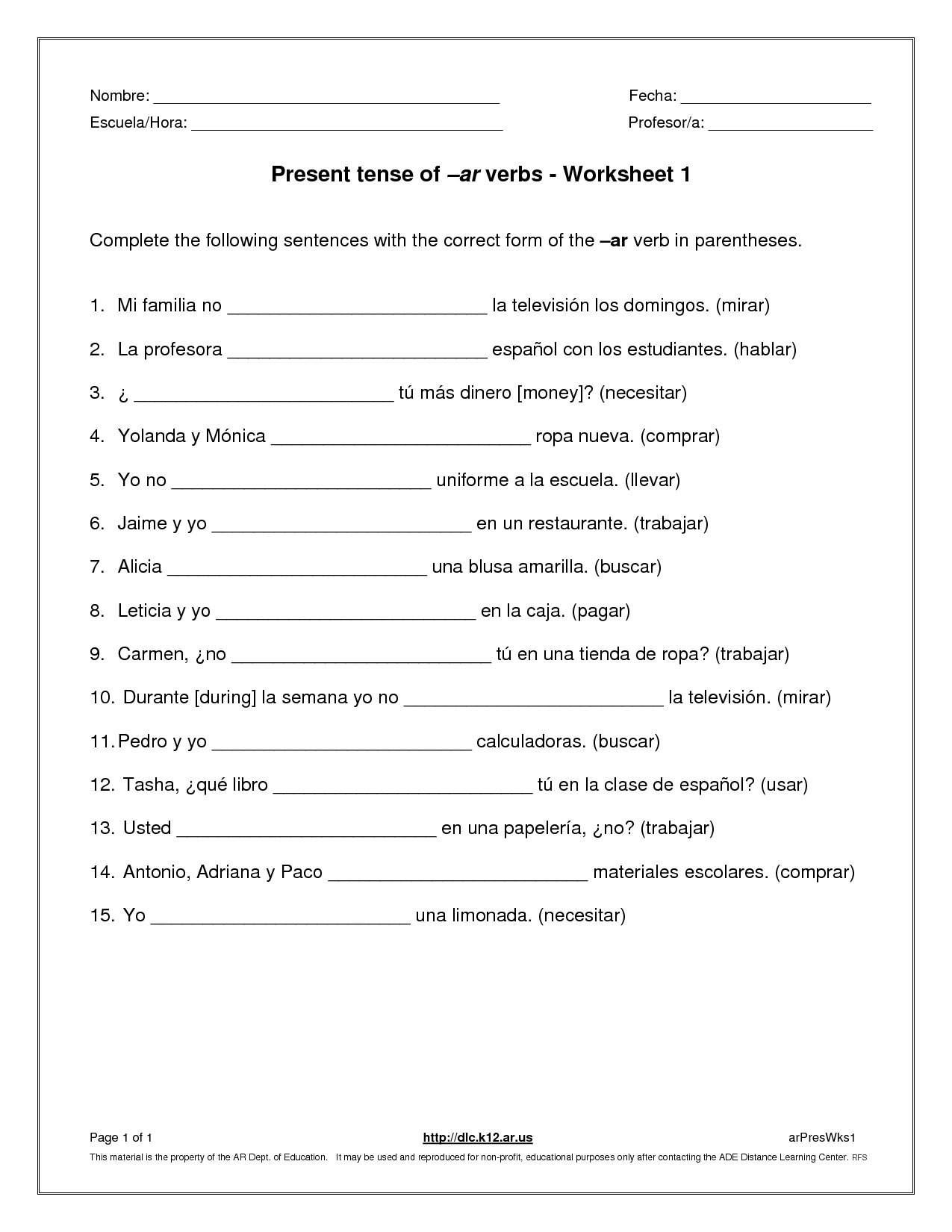 12 Best Images Of Spanish Past Tense Irregular Verbs Worksheet 