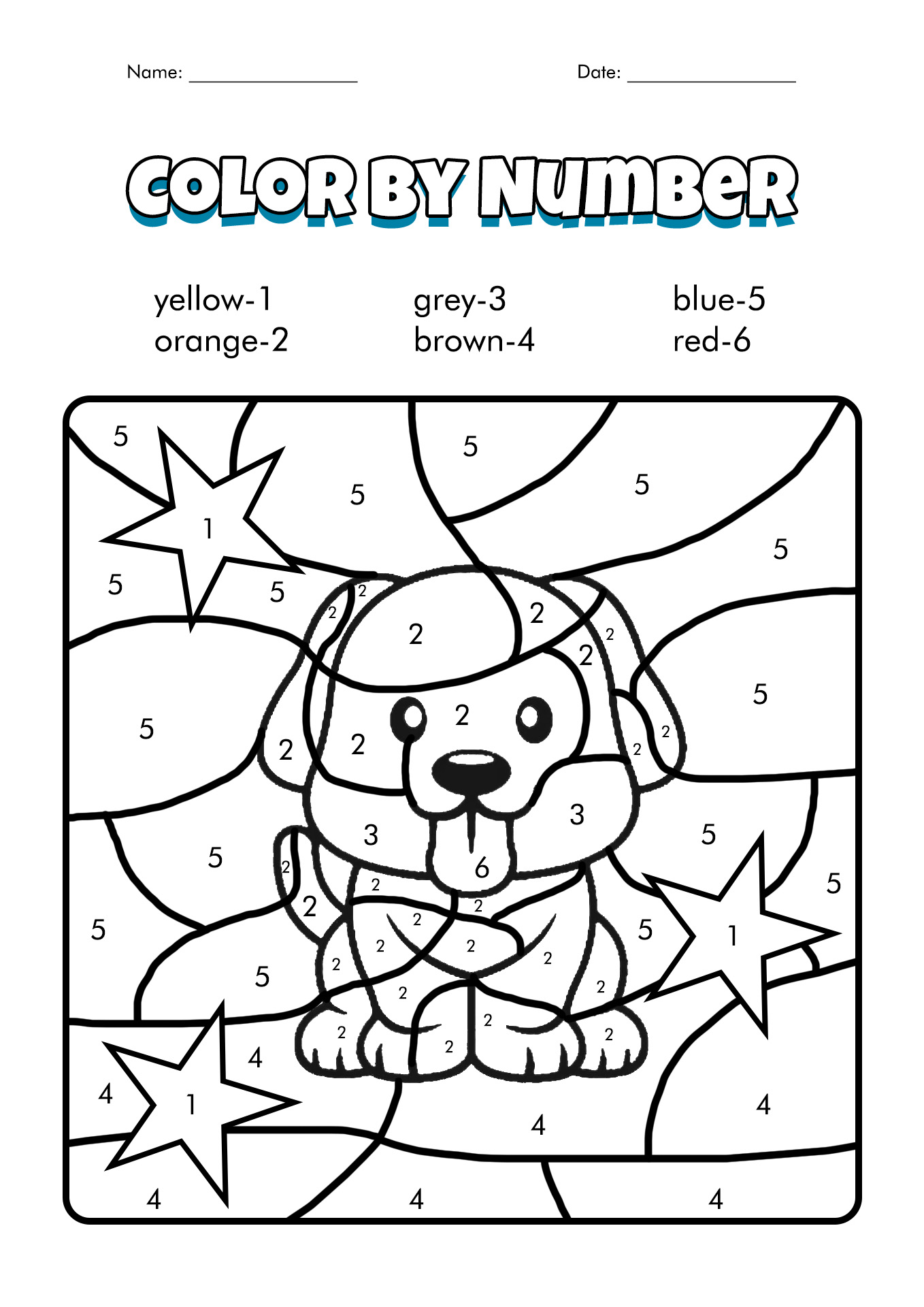 Free Printable Colour By Numbers For Adults