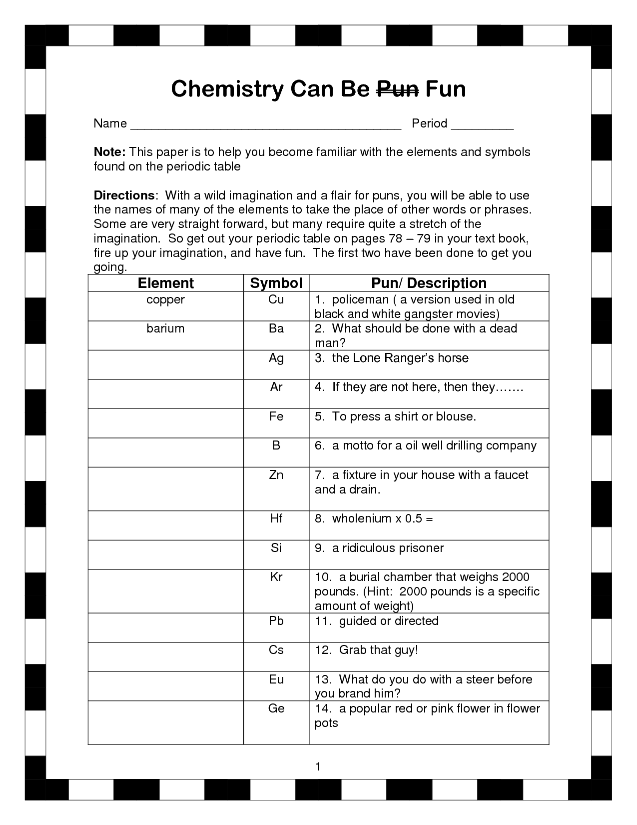 Pun Fun Worksheet Answers Ivuyteq