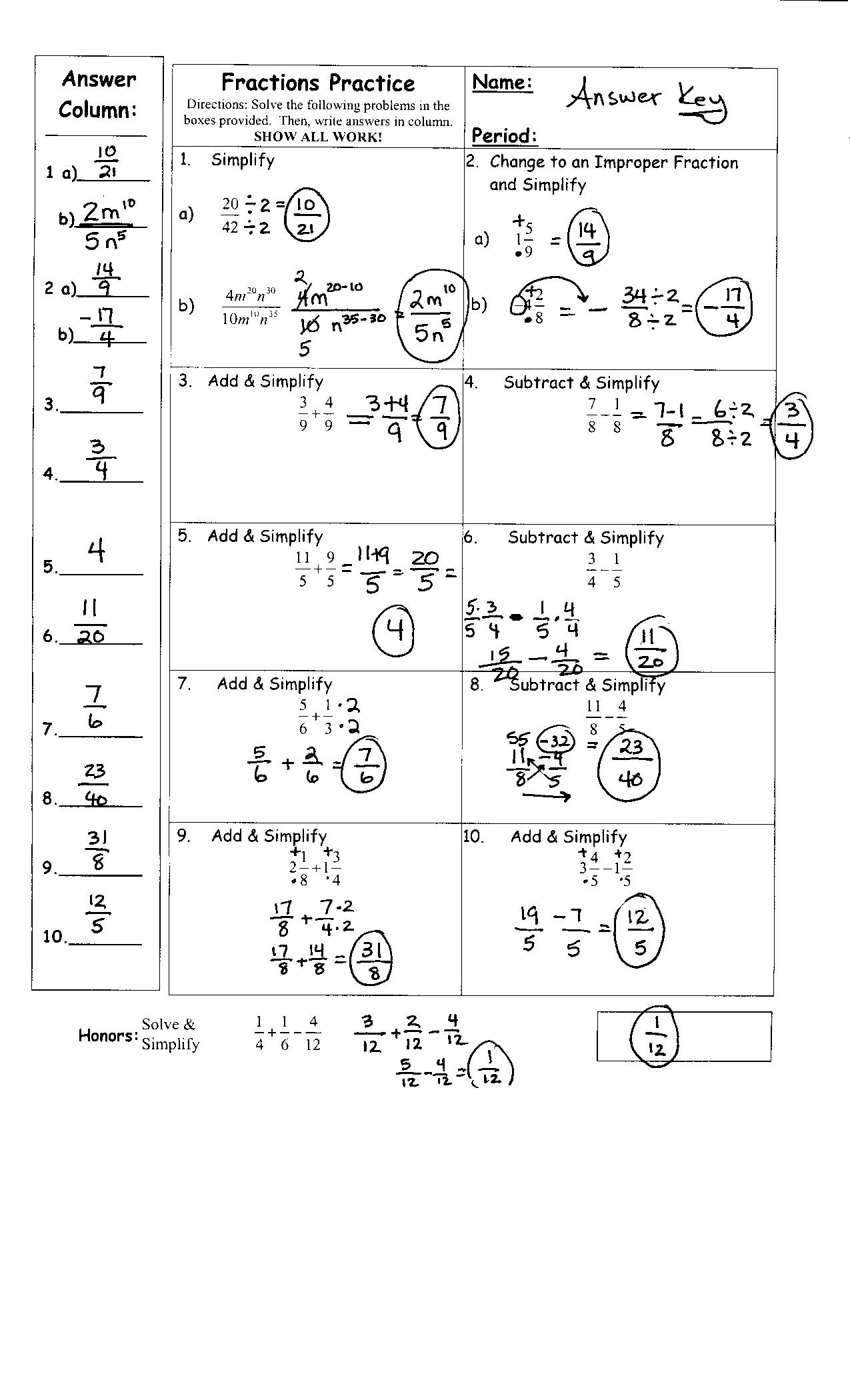 Awesome Math Worksheets With Answer Key Photography Worksheet For Kids
