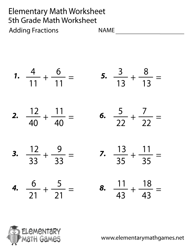 10 Best Images Of Fraction Worksheets With Answer Key 4th Grade Math 