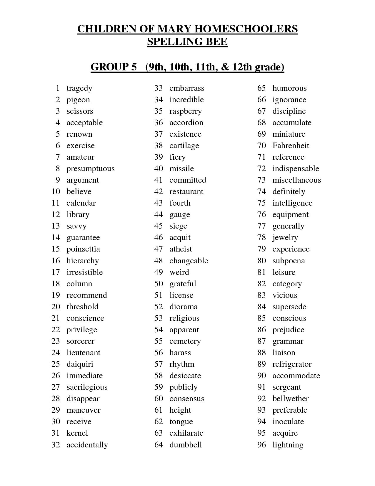 12 Best Images Of 8th Grade Spelling Words Worksheets 4th Grade 