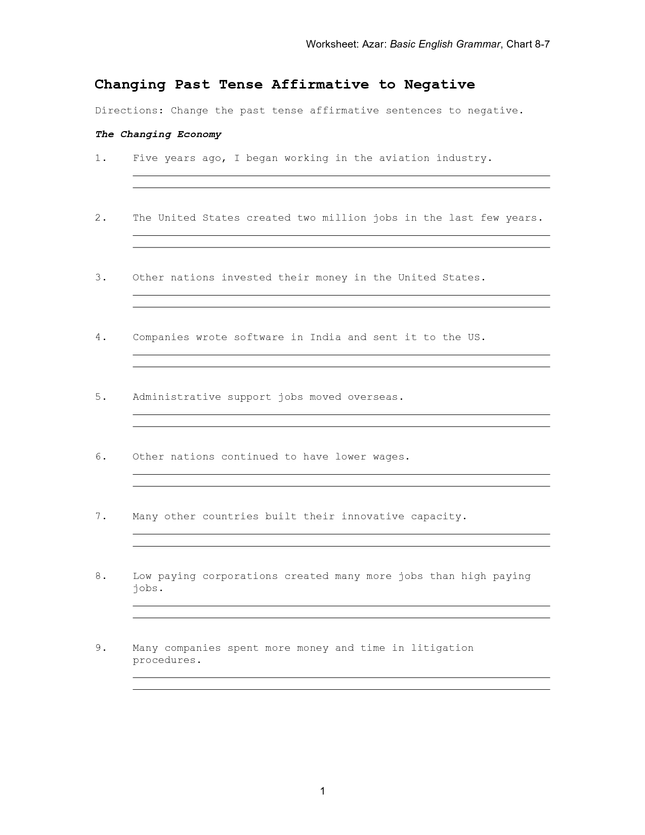 19 Best Images Of Punctuation Worksheets For Adults Free Printable Grammar Worksheets 3rd