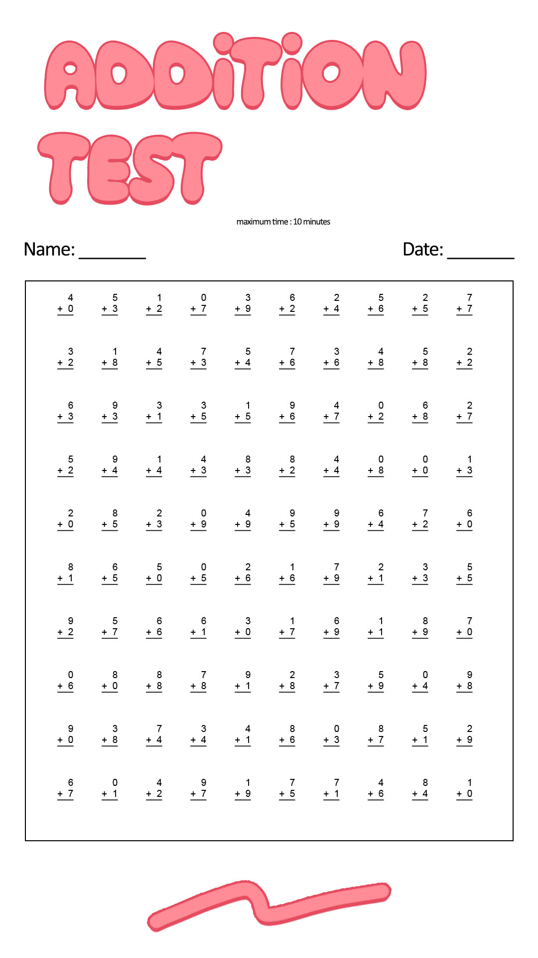 17 Best Images Of Timed Multiplication Worksheets Printable 