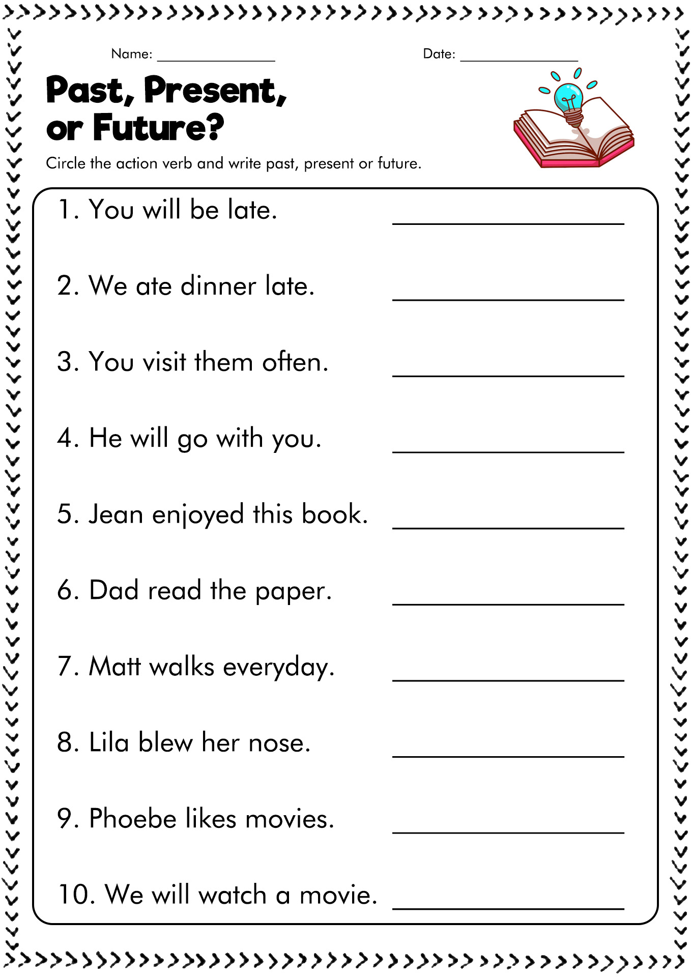 16 Best Images Of Past Tense Verbs Worksheets 2nd Grade Verb Tense 