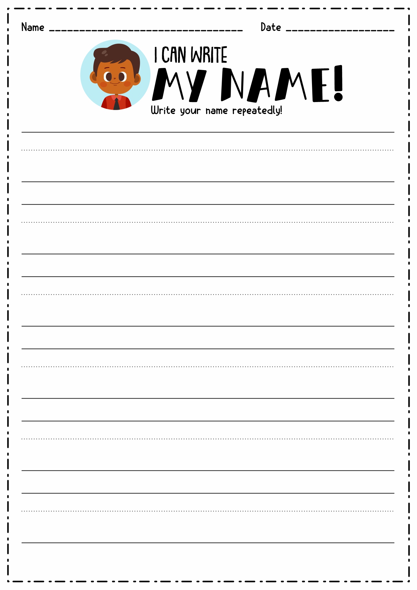 Create Printable Name Tracing