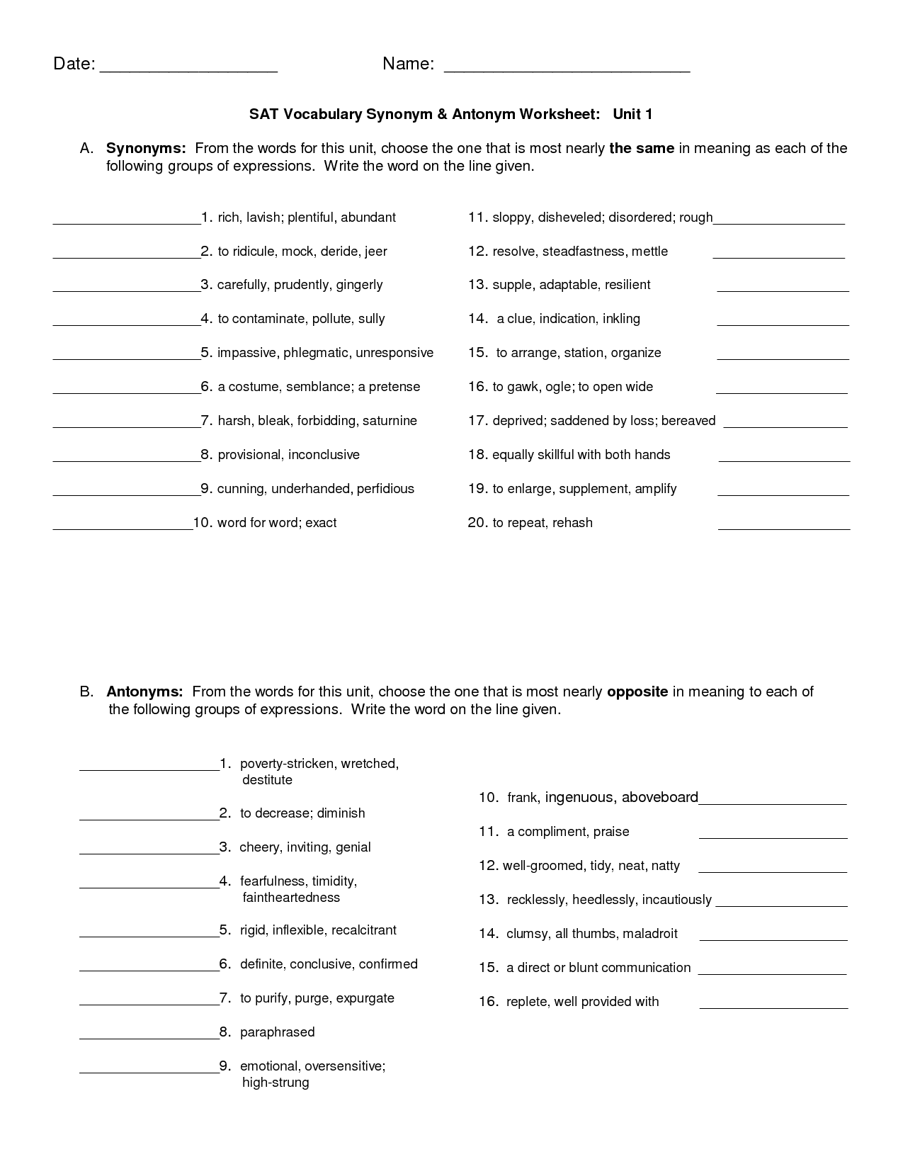 Other Worksheet Category Page 1089 Worksheeto