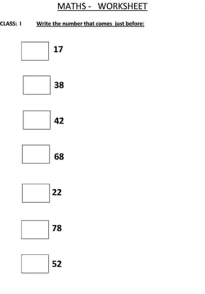 14 Best Images Of Worksheets What Comes Before And After What Number 