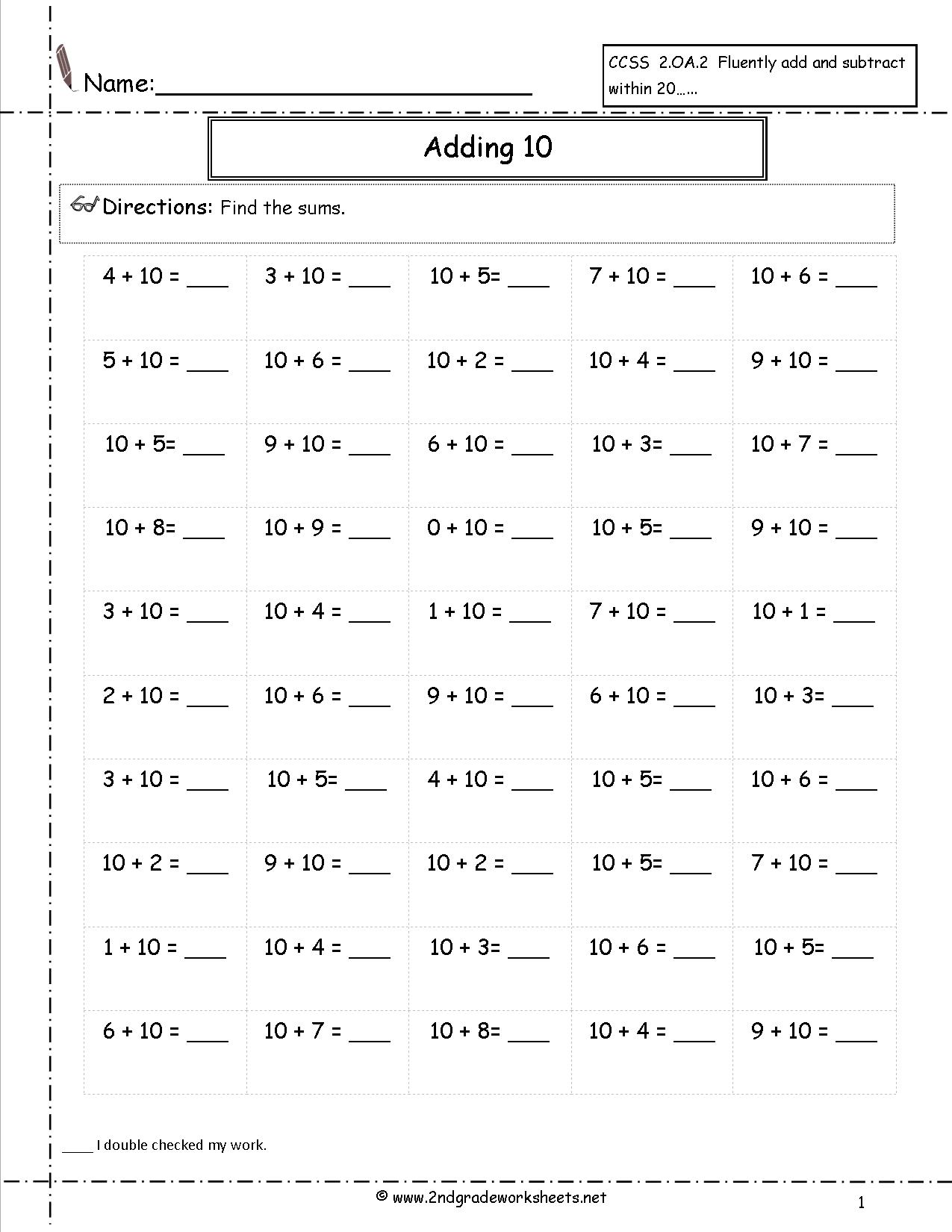 17 Best Images Of Worksheets Adding And Subtracting 10 Adding And 