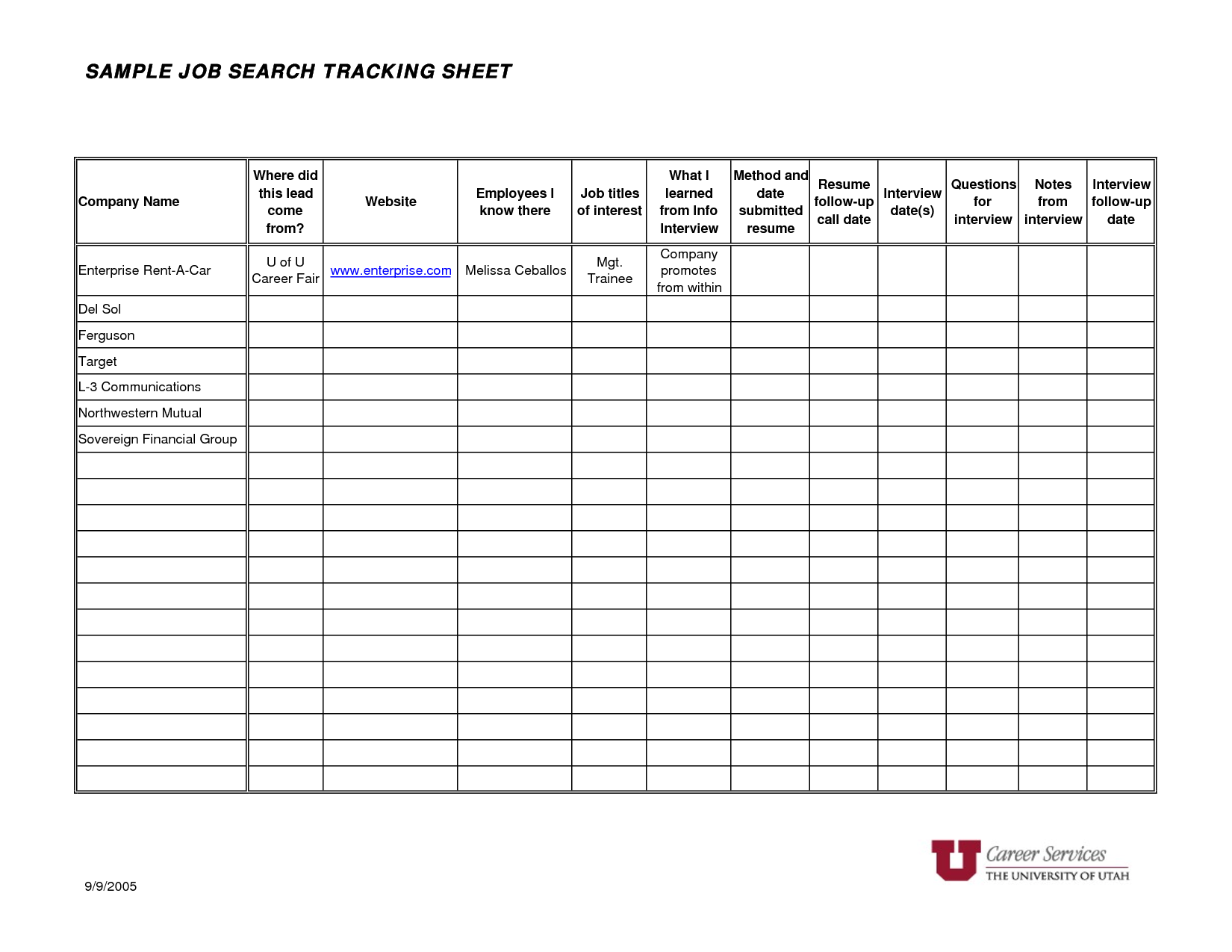 Printable Job Search Template Printable Word Searches