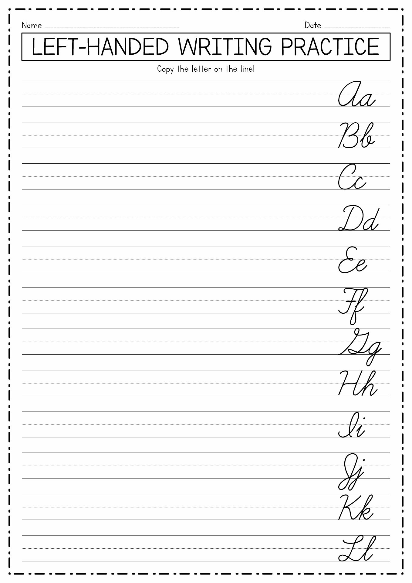 Palmer Method Handwriting Worksheets