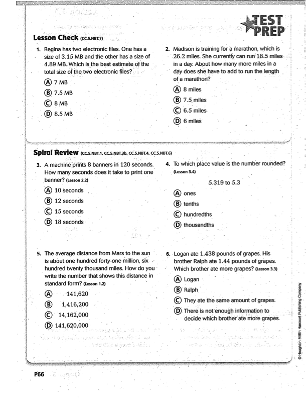 14 Best Images Of Harcourt Math Worksheets Grade 5 Page 20 Harcourt Social Studies Grade 5
