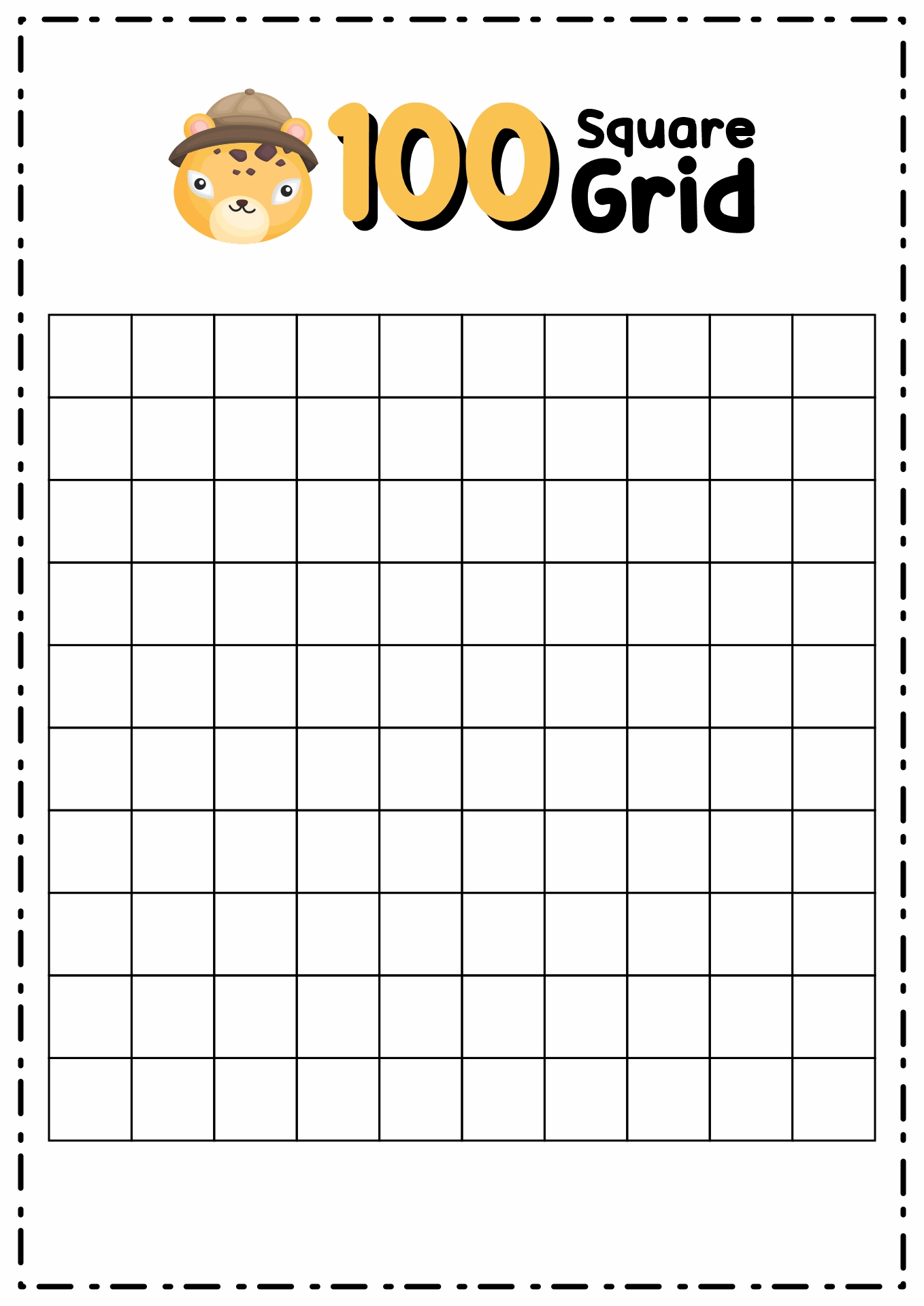 100 Squares Printable Free Printable Word Searches