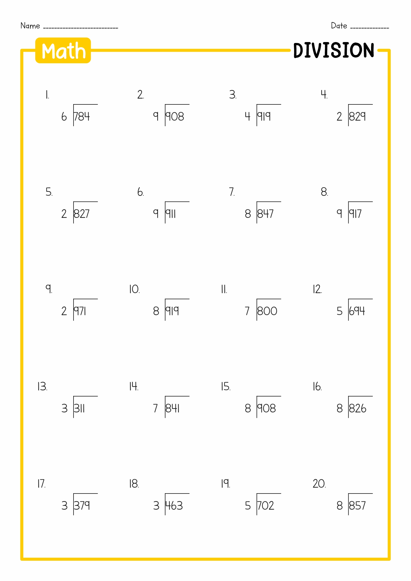 41 4Th Grade Math Worksheets Division Photos Rugby Rumilly