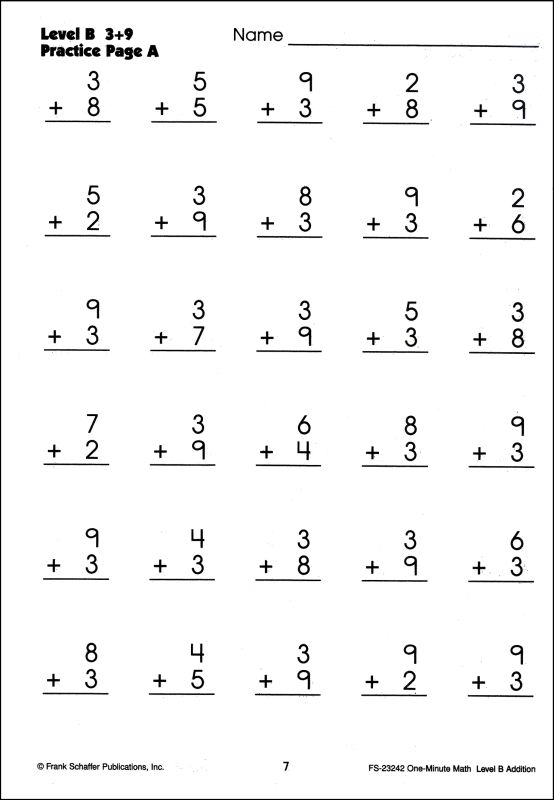 Division Facts Drill