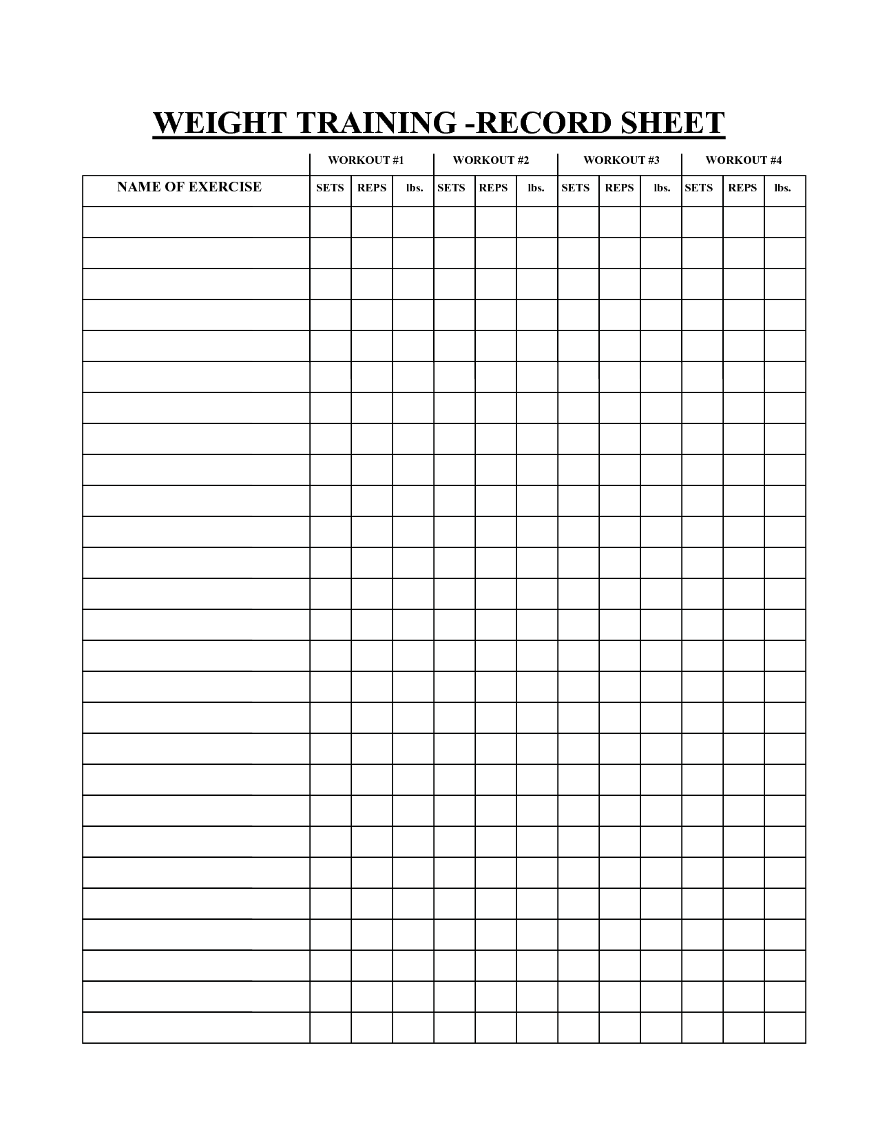 Printable Exercise Worksheets Worksheeto Com