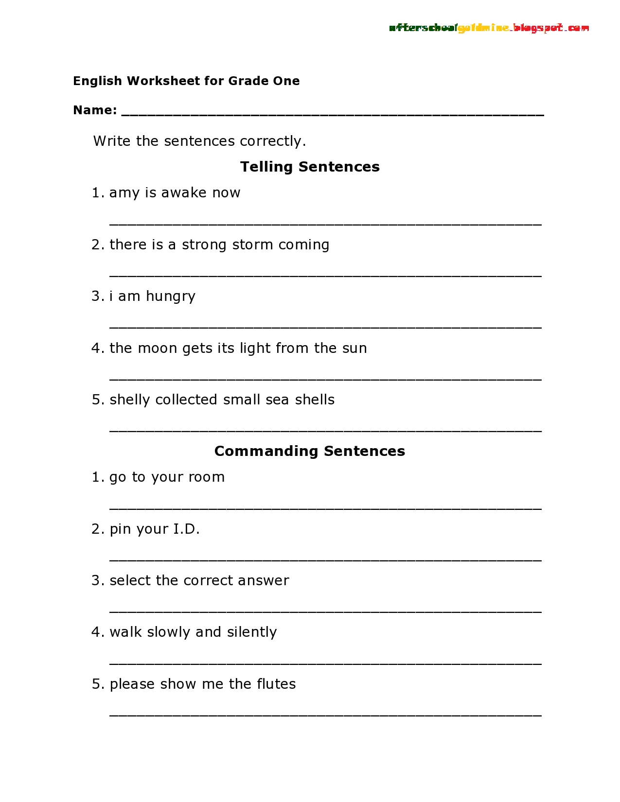 11 Writing Complete Sentences Worksheets Worksheeto