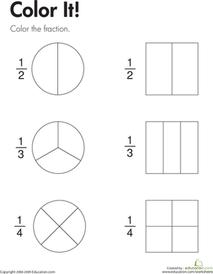 2nd Grade Fraction Worksheets