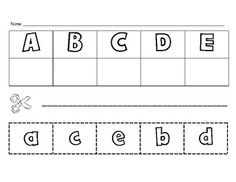 Alphabet Letter Cut and Paste Worksheets