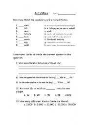 Free Printable Ant Worksheets