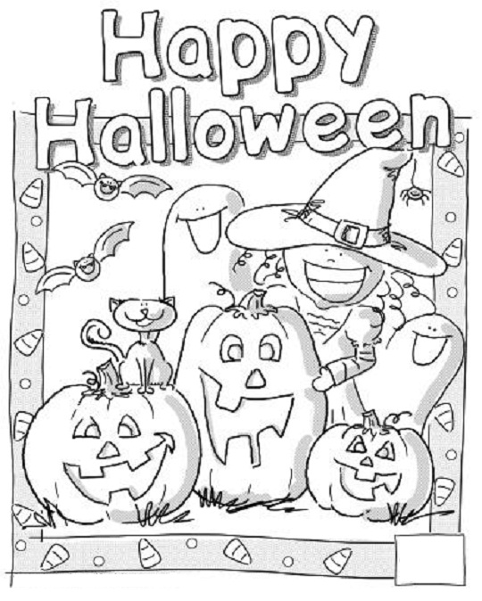 Happy Halloween Coloring Pages Printable