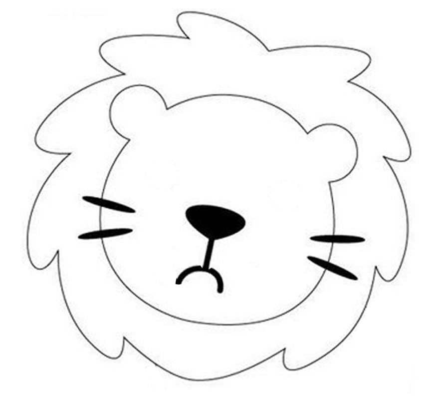 Lion Face Template