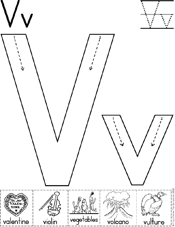 Preschool Printables Letter V