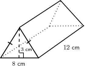 Triangular Prism Surface Area Example