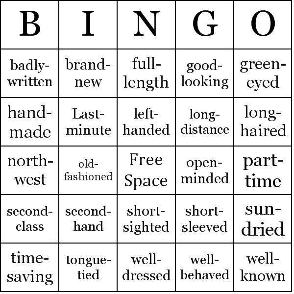 Word Bingo Cards