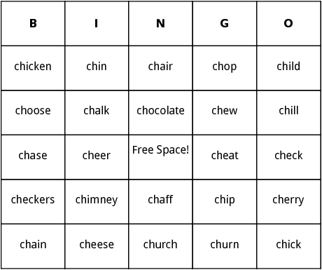 Bingo Card Template in Word