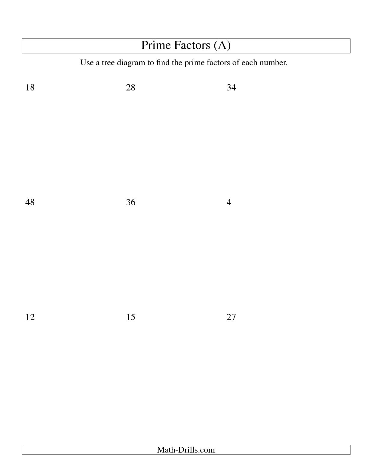 16 Factor Tree Worksheets And Answers Worksheeto