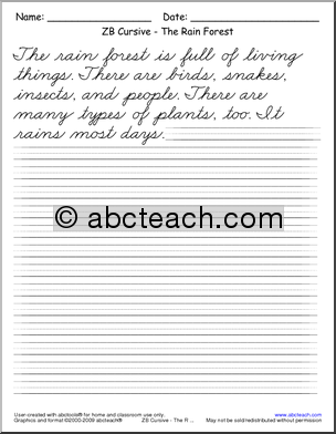 Handwriting Practice Cursive Writing Sentences