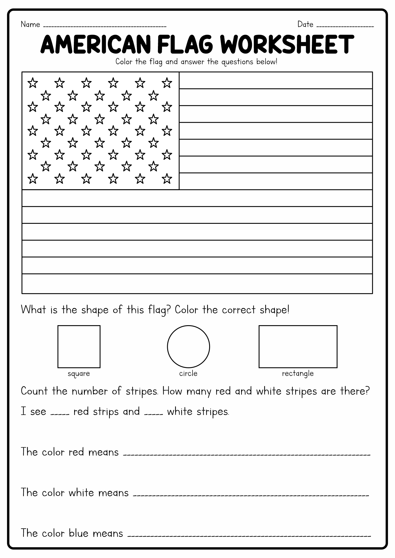 8 Printable Flag Worksheet Free PDF At Worksheeto