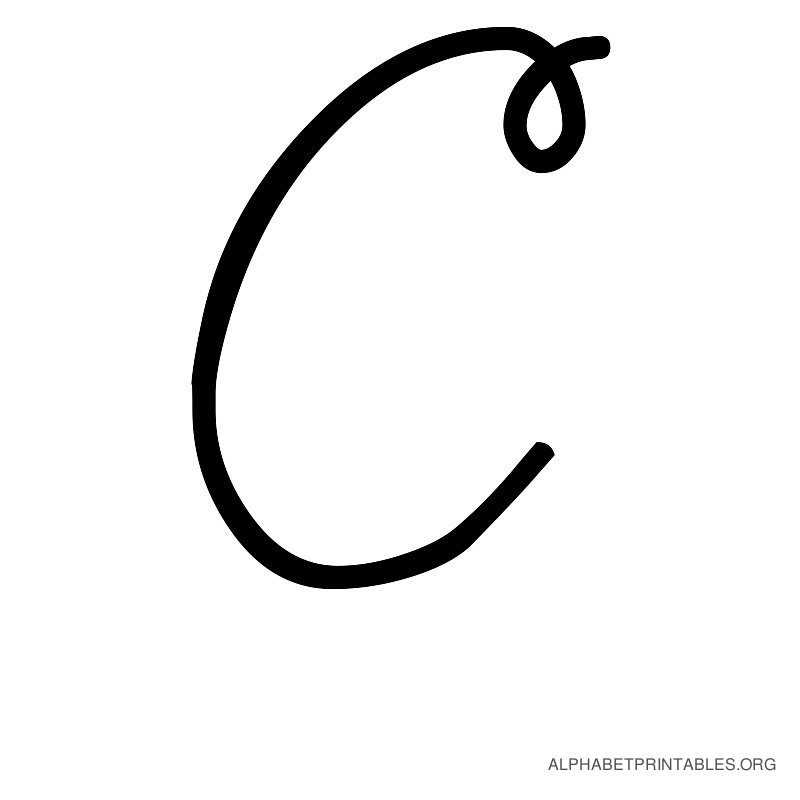 Uppercase Cursive Letters C