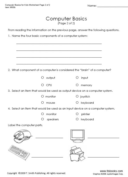 Computer Basics Worksheet